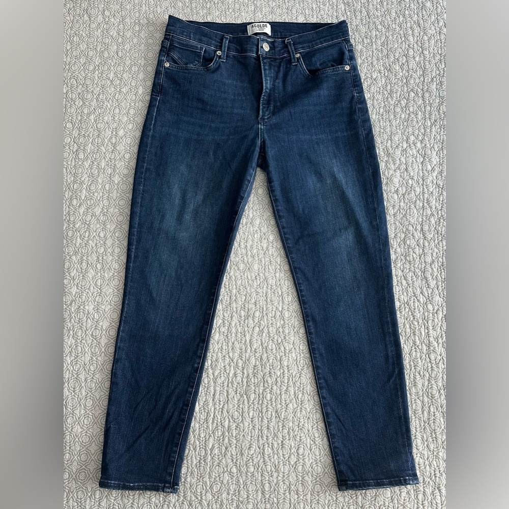 AGOLDE Sophie High Rise Skinny Crop Jean Indigo Wash Size 30